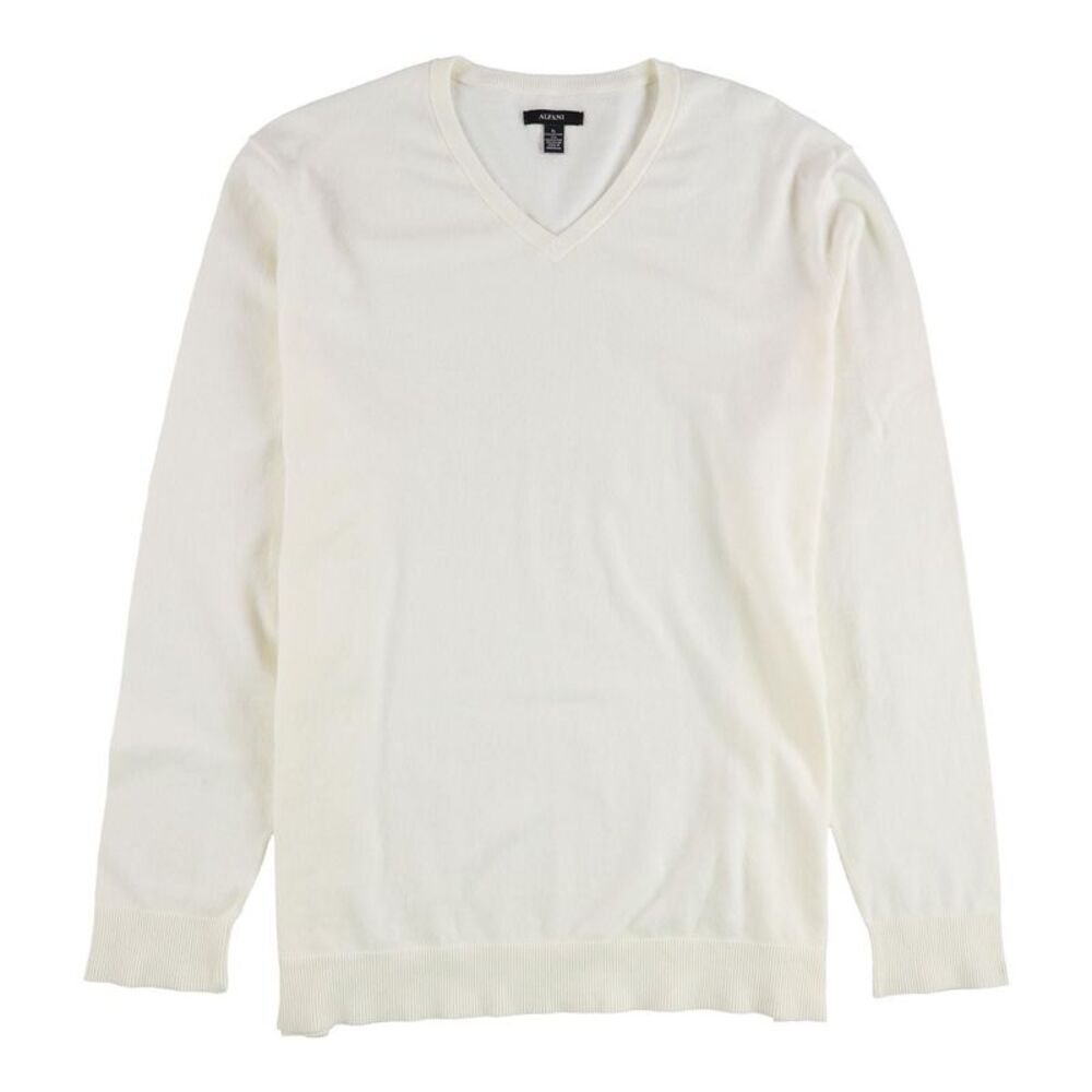 Alfani Mens Solid V Neck Pullover Sweater, NWT